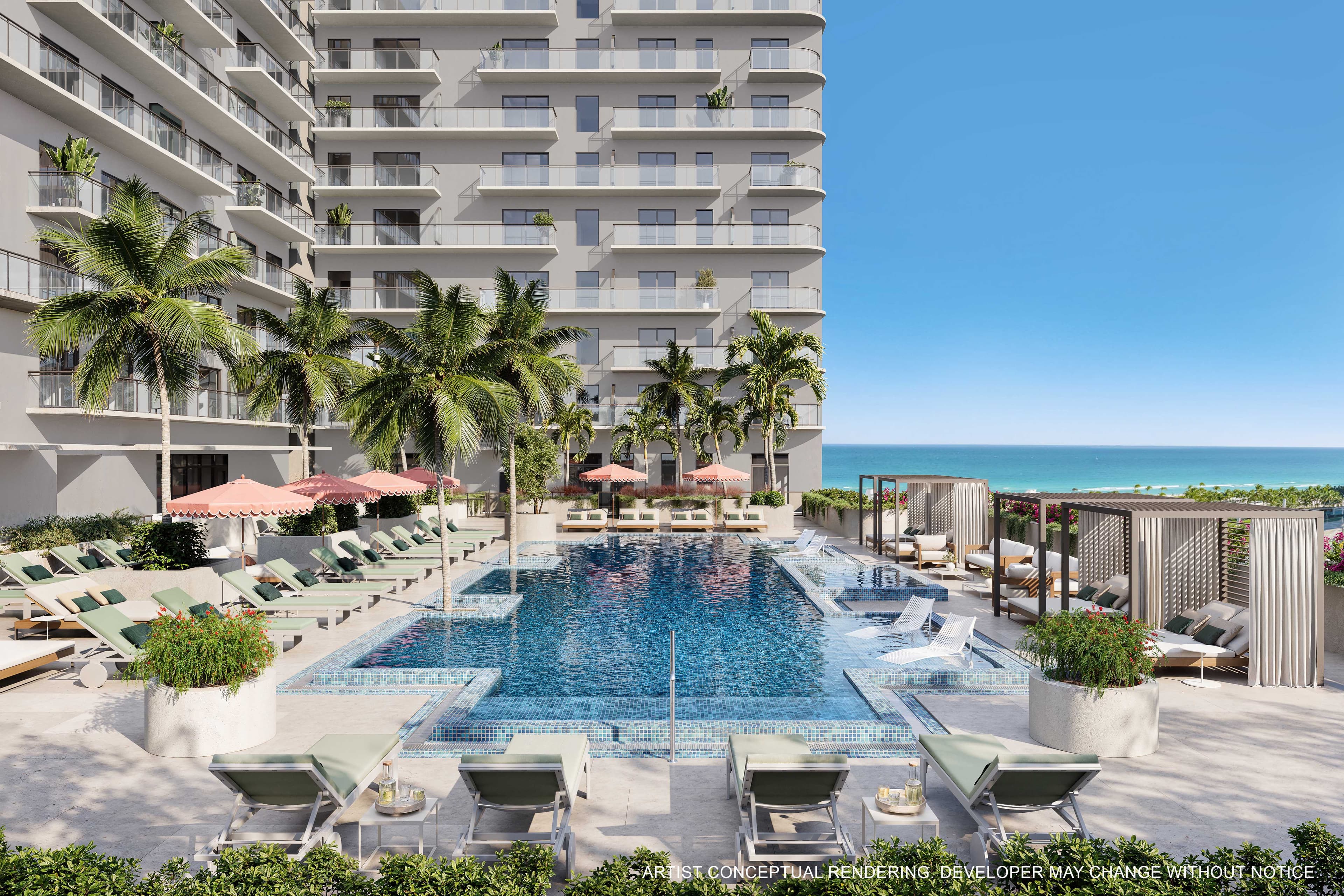 Piscina estilo resort en el Nivel 5 de NoBe PARC