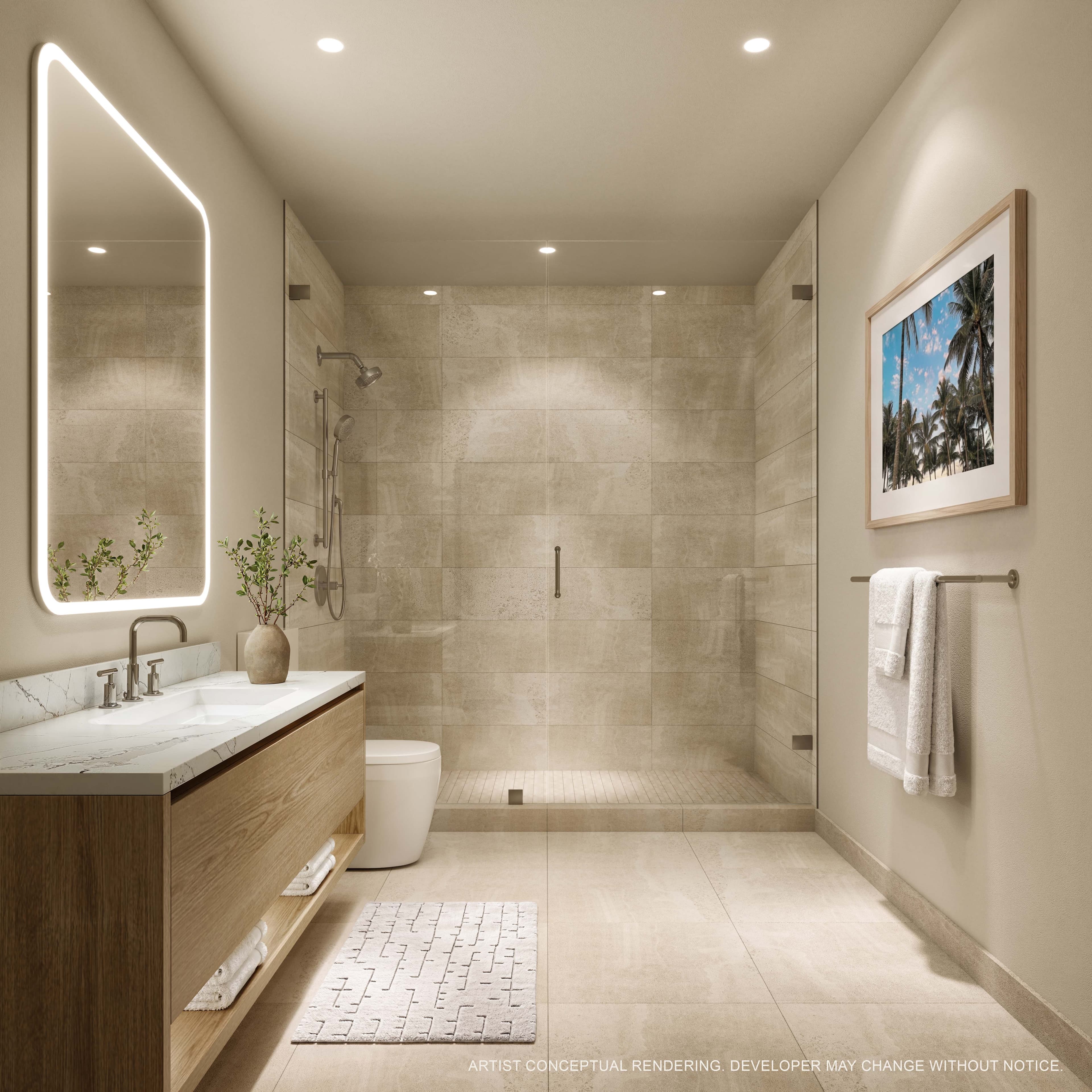 Baño principal con carpintería italiana en NoBe PARC